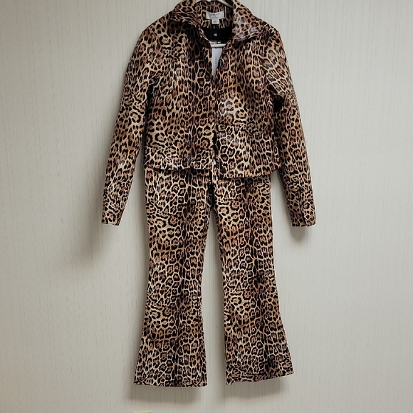 Labelrail X Dyspnea Leopard Print Jacket and Pants Set Womens Sz 8. NWT - Picture 1 of 6